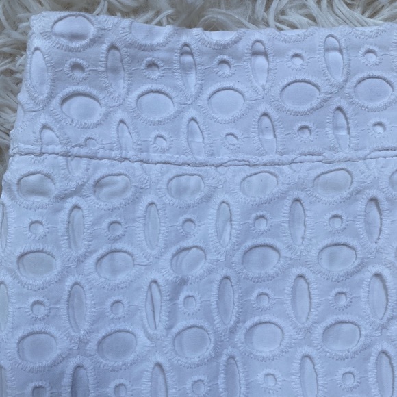 Loft Embroidered Eyelet Pencil Skirt 💗 White - Picture 6 of 14